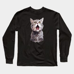 Cat Coughing Long Sleeve T-Shirt